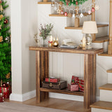 LIFECHOVY Farmhouse Wood Entryway Table Narrow Console Tables with Storage Behind The Couch Sofa, Entrance Side Table for Hallway, Living Room, Foyer, Rustic Brown LIFECHOVY
