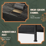 WLIVE Dresser for Bedroom with 8 Drawers, Wide Fabric Dresser for Storage and Organization, Bedroom Dresser, Chest of Drawers for Living Room, Closet, Hallway, Charcoal Black Wood Grain Print WLIVE