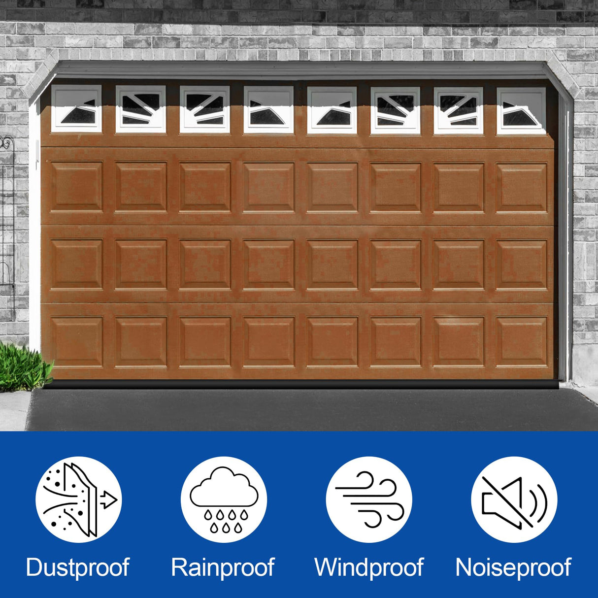 ToLanbbt 10FT Garage Door Seals Bottom Rubber 0.19" P Bulb Bottom Weather Seal, Overhead Garage Door Seal Replacement Weather Stripping (10 FT, Black) ToLanbbt