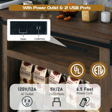 Hlivelood 66" Farmhouse TV Stand with Power Outlets for 75 65 Inch TVs, Entertainment Center with Sliding Barn Door & Large Storage Cabinets w/Adjustable Shelf, 33" Tall TV Media Console, Brown Hlivelood