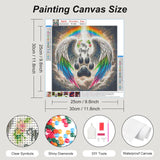 FHBUBPUP Angel Diamond Painting Kits for Adults, Dog Diamond Art Kits for Beginners - DIY Full Drill Round Diamond Dot Gem Art, Craft Gift Suitable for Home Wall Decoration 12×12Inch FHBUBPUP