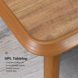 PURPLE LEAF 7 Pieces Outdoor Dining Set All-Weather Wicker Outdoor Patio Furniture with Table All Aluminum Frame for Lawn Garden Backyard Deck Patio Dining Set with Cushions, Brown PURPLE LEAF