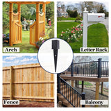 4 Pcs 4"x4" Fence Post Anchor,（Inner Size 3.6"x3.6"） Heavy Duty Fence Post Anchor Ground Spike 22" with Black Powder-Coated Outdoor Support Deck,Fence,Porch,Railing,Mailbox.. XIHUWZ