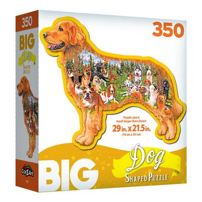 RoseArt - Big Shaped - Dog Park - 350XL Piece Jigsaw Puzzle for Adults