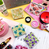 FILASLFT Diamond Art Mirror, 4 Pcs Diamond Painting Mirror, Flower Diamond Painting Compact Mirror, Portable Magnifying Folding Purse Mirror FILASLFT