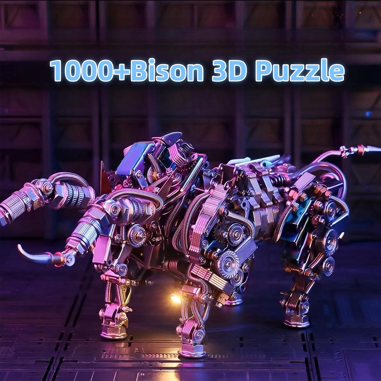 ZUNPINSPACE Adult 3D Metal Puzzles Bison Metal Model Kits 3D Metal Puzzles Mechanical Bulls Building Blocks Difficult DIY Assembly - High-end Gifts for Men ZUNPINSPACE