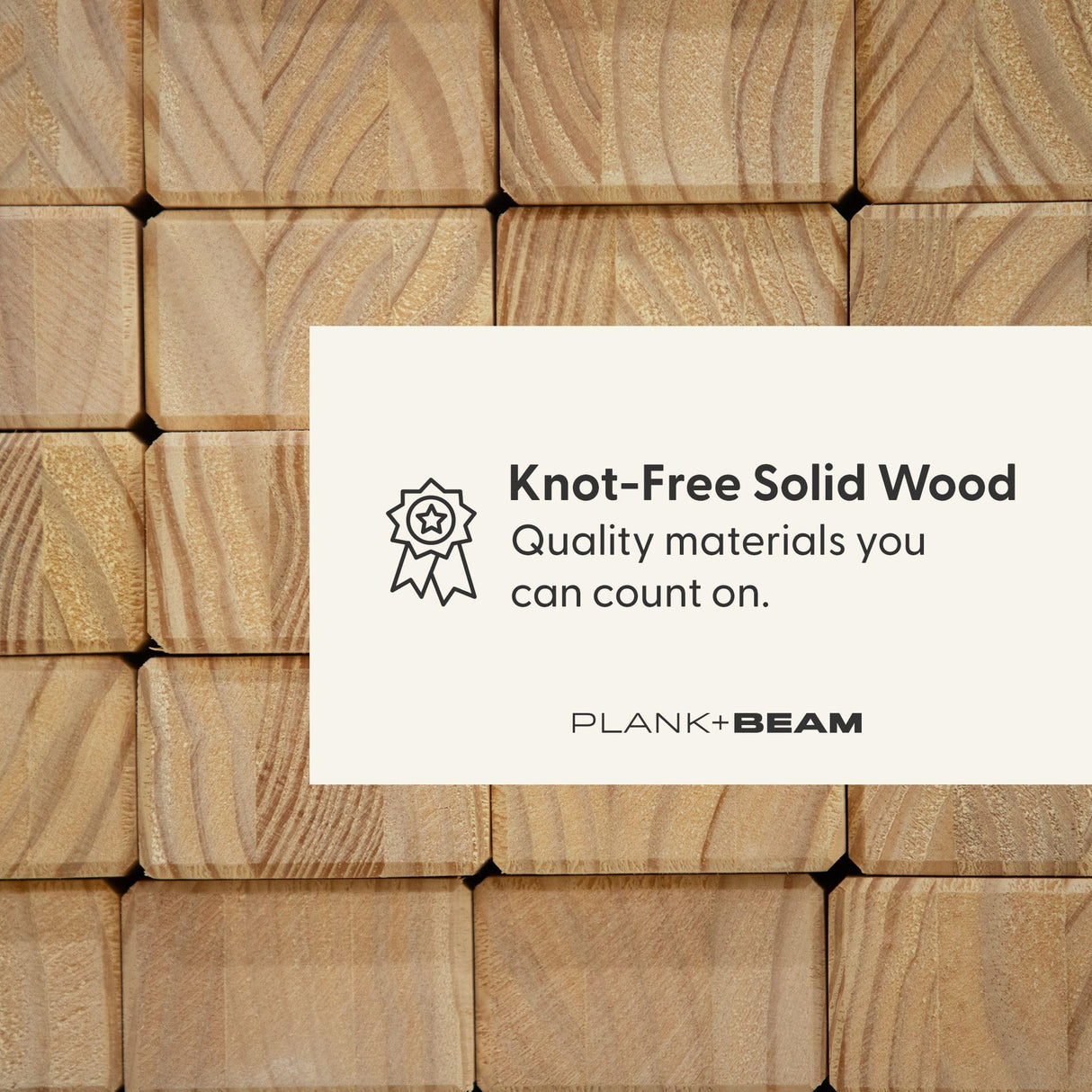Plank+Beam Forma Coffee Table, Solid Wood 36 Inch Modern Coffee Table with Shelf, Contemporary Center Table with Storage Space, Square Tea Table with Storage, Pecan Plank+Beam