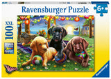 Ravensburger Puppy Picnic 100 Piece Puzzle for Kids - Unique Piece Design | Anti-Glare Surface | Perfect Developmental Toy | Ideal as a Christmas or Birthday Gift Ravensburger