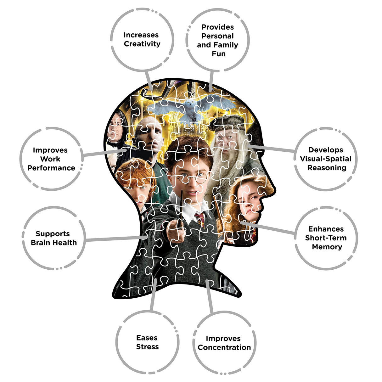 AQUARIUS Harry Potter Puzzle Character Collage (1000 Piece Jigsaw Puzzle) - Officially Licensed Harry Potter Merchandise & Collectibles - Glare Free - Precision Fit - 20x28in AQUARIUS