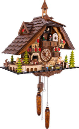 Cuckoo Palace Cuckoo Clock Deer Park Mill Station Chalet-Style 33cm Quartz-Movement Cuckoo Palace