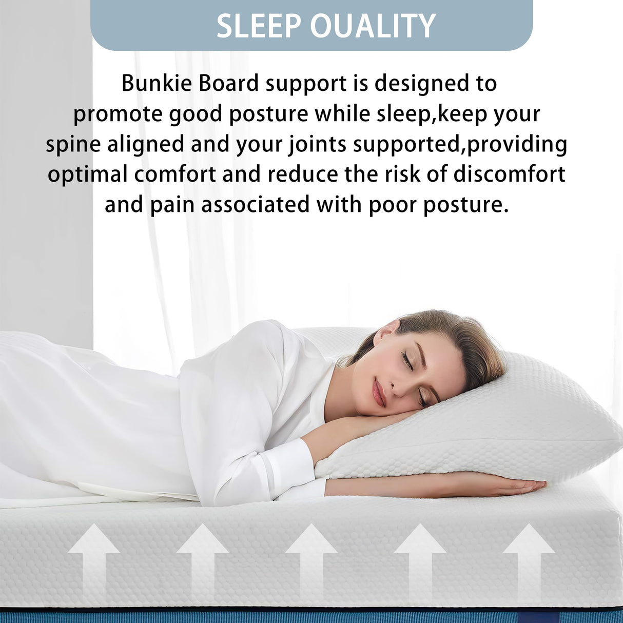 Yarfyk Queen Bed Board Under Mattress Support,Foldable Box Spring, 38"x 74",Mattress Support Wooden Bunkie Board,Bunkie Board,Bed Slats Yarfyk