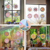 ACSAUMMY DIY Diamond Art Window Clings, 6pc Mandala Suncatchers Reusable Stained Glass Decals 5D Diamond Art Painting Static Window Stickers, Gem Craft Kit for Adults Kids Home/Indoor Decor, Gift ACSAUMMY