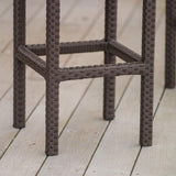Christopher Knight Home Milton Outdoor Wicker Backless Bar Stools, 2-Pcs Set, Dark Brown Christopher Knight Home