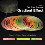 YXPOLYER PLA Filament Premium 4-Color Silk PLA 3D Printer Filament 1.75mm 1kg, Multicolor Mini Rainbow, Gold, Green, Purple, Bronze yxpolyer