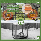 ZMAD Large Catio Outdoor Cat Enclosure for Multiple Kittens, Wooden Cat House with 7 Platforms, 2 Resting Boxes, 1 Bridge and 1 Ramp, Walk in Kitty Cage Kennel with Sunshine Board Roof, Gray ZMAD