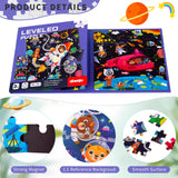 Magnetic Puzzles for Kids Ages 4-8 - 3 in 1-75 Pieces Magnet Jigsaw Puzzle Book for Toddlers Ages 3-5 Outer Ocean Magnetic Travel Puzzle Board Activities Toy for Boys and Girls for Christmas Toys CCBLZLL