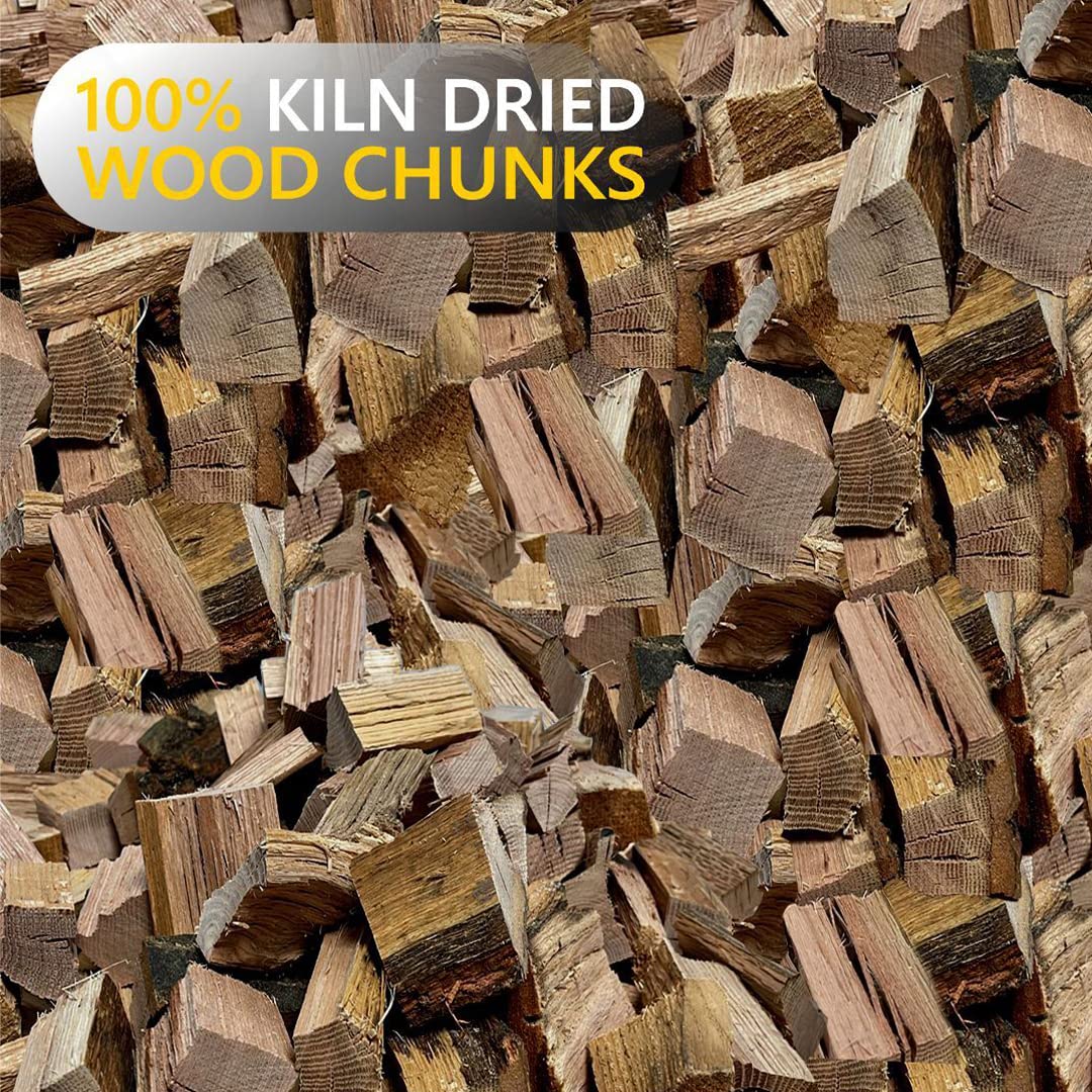 Old Potters Smoker Chunks, 12-14 lbs for Grilling, Smoking, and Wood Fire Cooking ~ 2 x 3 Inches, (Oak, 840 Cu in.) Old Potters