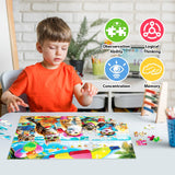 Puzzles for Kids Ages 4-8 6-8 8-10 Year Old and Seniors - Funny Cats Puzzle Beach Kitten Jigsaw Puzzles, 100 Piece Puzzle for Toddler Children Learning Educational Puzzles Toys for Boys and Girls Jeacirio