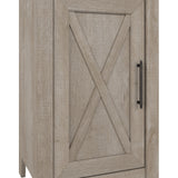 Bush Furniture Key West Nightstand with Door, Washed Gray Bush Business Furniture