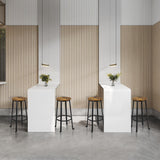 Yaheetech 29.5 inch Bar Stools Set of 2 Bar Height Stools Industrial Tall Bar Chair Round Backless Counter Stools with Metal Legs for Dining Room/Living Room/Kitchen Counter Rustic Brown Yaheetech