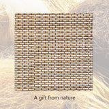 HousCa Custom Cordless Bamboo Roman Shades - Blackout Window Blinds in Pattern 21 HousCa