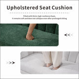 Sinzho & Wiyfun 50.2'' Upholstered Small Loveseat Sofa Chenille 2-Seat Couch Settee Love Seat for Small Space Mini Room, Green Sinzho & Wiyfun