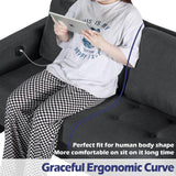 STHOUYN Comfy Loveseat Sofa Small Grey Couch, Small Love Seat Bedroom, Mid Century Modern Couches Living Room Dorm Office, 2 Seater Couch Deep Seat Sofas, 57”W (Dark Grey (Loveseat)) STHOUYN