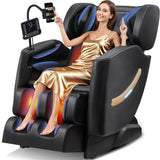 2026 Massage Chair, Zero Gravity Massage Chair Full Body Recliner w/Heat Therapy, 10 Fix Points, Airbag, Auto Mode, Extendable Footrest, LCD, Bluetooth, Gift for Parents & Living Room, Bedroom(Black) GOLD TIME