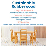 ECR4Kids Three Rung Ladderback Chair, 14in Seat Height, Classroom Seating, Honey, 2-Pack ECR4Kids