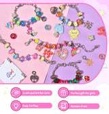 Girls Charm Bracelet Making Kit - Unicorn Jewelry Supplies Make Set DIY Art Craft Set Charm Bracelets Kits Creative Birthday Gifts for Kids Age 6 7 8 9 10 11 12 Year Old Girl Little Children Girl Toys COO&KOO