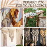 Tandefio 108 Pcs Macrame Supplies Include Macrame Board Metal Adjustable Holder with 100 T Shaped Pins Double Sided Grids Bracelet Making Board with Brush Scissor Ruler for Braiding Bracelet Creating Tandefio