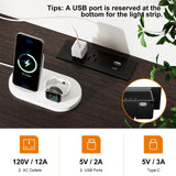 REAHOME Dresser TV Stand with Charging Station and LED Lights, 55” TV Stand with 9 Drawers, Fabric Dresser for Bedroom, Steel Frame, Large Storage Chest of Drawers for Closet, Living Room, Brown REAHOME