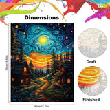 NEWENMO Starry Paint by Numbers Kit for Adults, Moon Night Paint by Numbers on Canvas Unframed, DIY Oil Painting Perfect for Beginner, Craft, Hobbies and Home Wall Decor 16x20 Inch NEWENMO