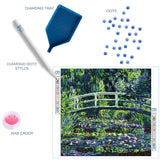 DIAMOND DOTZ Water Lilies and Japanese Bridge Diamond Painting Kits for Adults - Diamond Art Kits a Relaxing Creative Craft Kit with Dotz Gems 23.2x22.4 DIAMOND DOTZ