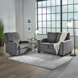 Signature Design by Ashley Rannis Casual Manual Rocker Recliner, Gray Signature Design by Ashley