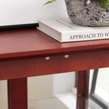 43"H Lighted Display Curio Cabinet, 3-Tier Glass Accent Storage Cabinet Curio Showcase w/ 2 Doors & Adjustable Shelves, Wine Artwork Storage Rack w/ Mirrored Back Panel for Living Room (Cherry) TRJQBCC