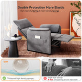 Liftsync Recliner Chair，Electric Adjustable Flannelette Recliner with Remote Control and Padded Backrest,Home Theater Recliner Single Sofa Seat with Thick Seat Cushion for Living Room Bedroom (Grey) Liftsync