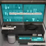 ZGNBSD Bathroom Vanity with Sink - Floating Bathroom Vanity Increases Makeup Area | Modern Solid Wood Bathroom Vanity Ideas | Wall Mounted (D, 60") ZGNBSD