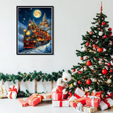 Christmas Diamond Painting Kits for Adults - Christmas Train Diamond Art for Adults Beginner DIY 5D Full Round Drill Gem Art Paint with Home Wall Decor (12x16in) Benjenes