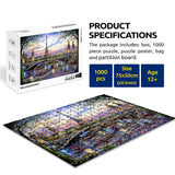 1000 Pieces Puzzles for Adult Wooden Jigsaw Puzzle 1000 Piece Puzzle Adult Children Elderly Puzzle Flower Eiffel Tower Paris Bridge Puzzle Gift for Mom Dad Family Friend Home Decor Wall Art 29.5x20IN najiaxiaowu