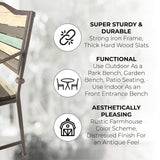 45 Inch Patio Bench, Garden Bench, Porch Bench, Cast Iron Love Seat BACKYARD EXPRESSIONS PATIO · HOME · GARDEN