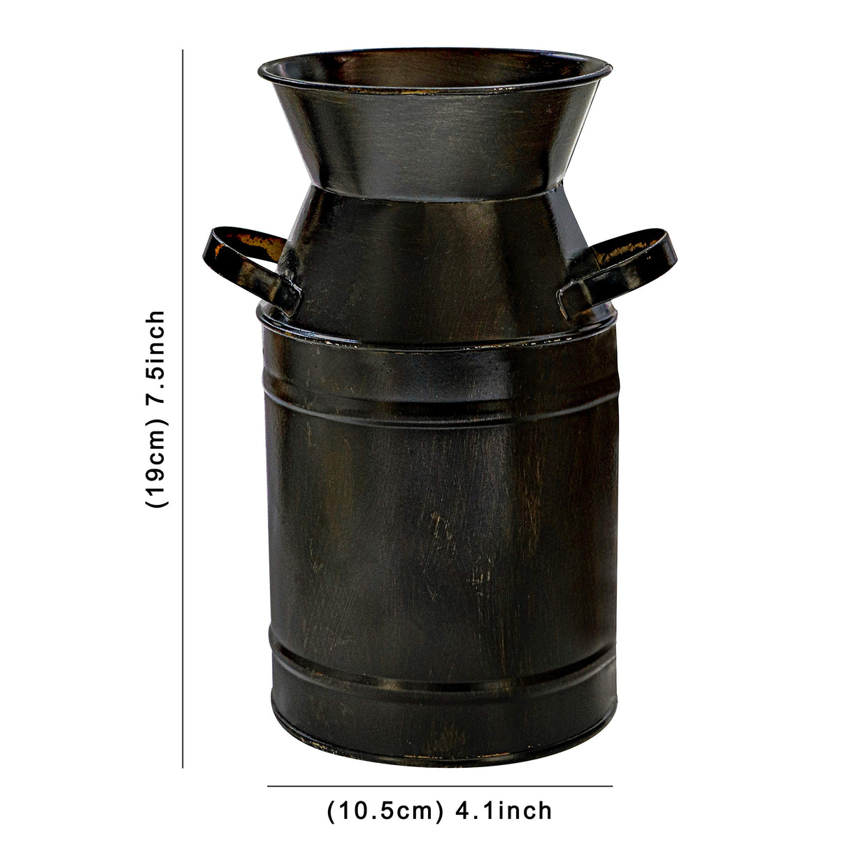 Soyizom 7.5" Tall Galvanized Metal Vase Farmhouse Rustic Decorative Flower Vase Primitive Tin Bucket Country Milk Can Jug for Table Centerpieces, Home Office Cafe Decoration & Wedding Soyizom