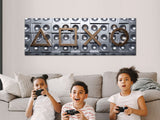 artgeist Acoustic Canvas Wall Art Print for Gamers Game Console 47x16 in - 1pcs Picture with Acoustic Foam Sound Print Artwork Room Acoustics Soundproofing Gaming Play Game 3D Effect i-A-0192-b-a artgeist
