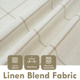 DriftAway 2 Panels 100% Blackout Windowpane Plaid Linen Curtains Double Layer Drapes for Bedroom 84 Inches Long Farmhouse Thermal Insulated 3.25 Inch Rod Pocket Back Tab for Living Room Taupe DriftAway