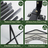 AIRWIRE Carport 12x20 FT Metal Carport with Reinforced Base Outdoor Heavy Duty Garage Galvanized Car Shelter for Pickup, Boat, Car and Tractors AirWire