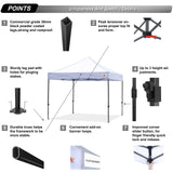 ABCCANOPY Patio Pop Up Canopy Tent 10x10 Commercial-Series (Black) ABCCANOPY