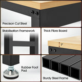 Adjustable Workbench 48" 2000 Lbs Load Capacity Heavy Duty Wood Work Bench, Smooth Surface Work Table for Garage, Workshop, Office, Home, Commercial Antifir