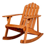 JONATHAN Y PAT1000A Kiawah Outdoor Patio Classic Acacia Wood Adirondack Rocking Chair for Garden, Lawn, Backyard, Pool, Deck, Beach, Firepit, Light Brown JONATHAN Y