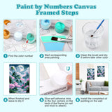 MOGTAA Landscape Paint by Number Kit for Adults Beginners Framed, Adult Paint by Number Kits On Canvas, Easy Adults' Paint-by-Number Kits, DIY Moon Flowers Oil Painting Kits for Home Decor, 8x12in MOGTAA