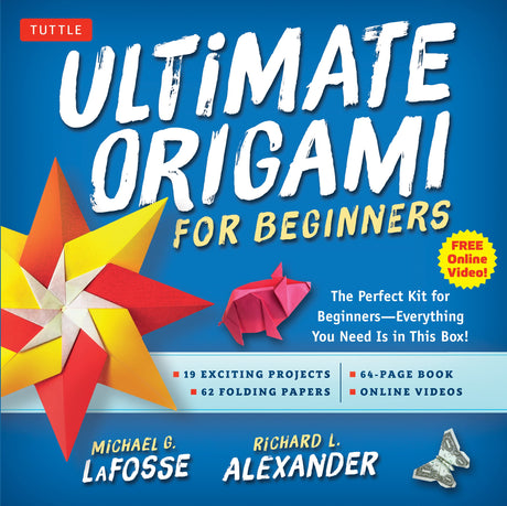 Ultimate Origami for Beginners Kit: The Perfect Kit for Beginners-Everything you Need is in This Box!: Kit Includes Origami Book, 19 Projects, 62 Origami Papers & Video Instructions Tuttle Publishing